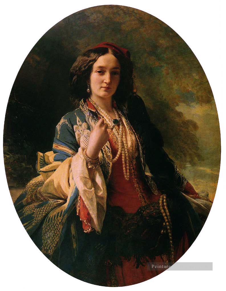 Katarzyna Branicka Comtesse Potocka portrait royauté Franz Xaver Winterhalter Peintures à l'huile